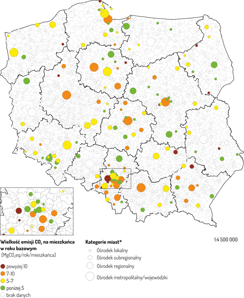 mapa_raport_niskoemisyjność_opm_irm_obserwatorium_polityki_miejskiej_atmoterm