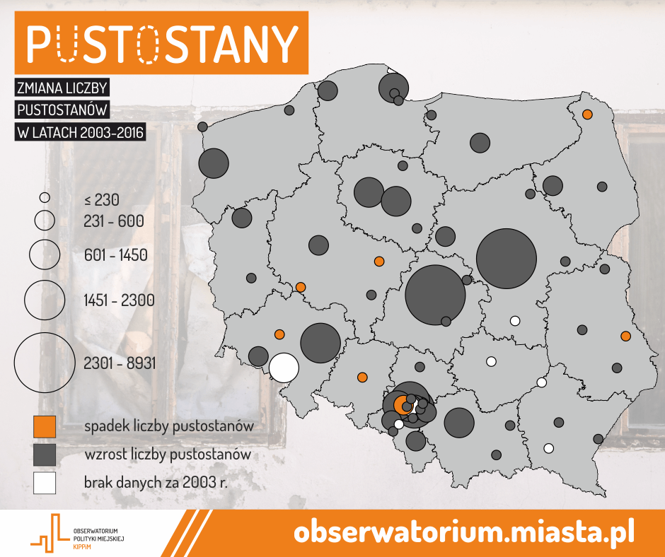 pustostany polska ile jest w miastach gdzie jest najwięcej pustostanów gdzie najmniej